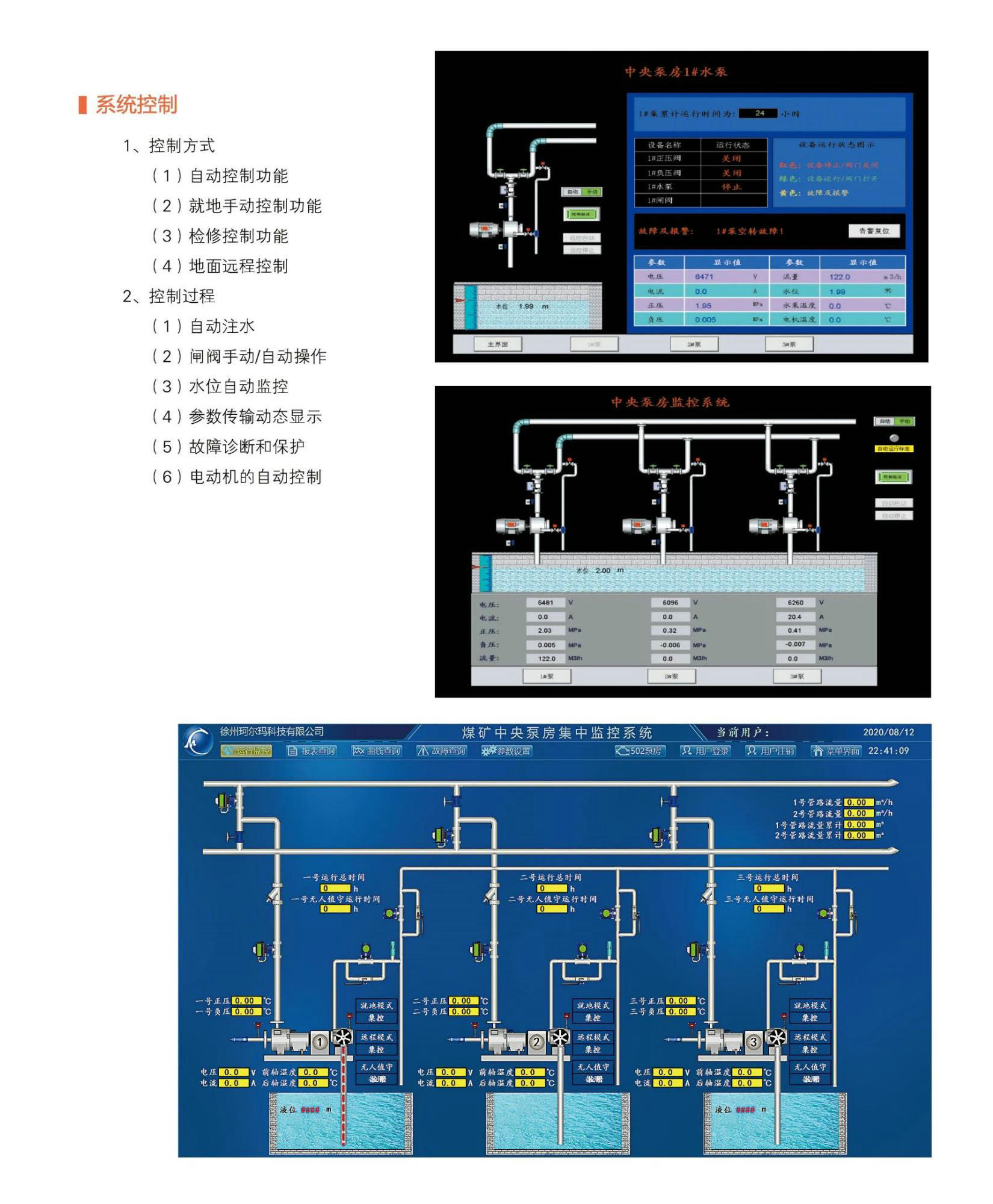 KJ164煤矿排水水泵房无人值守监控系统实现水泵启\/停地面遥控