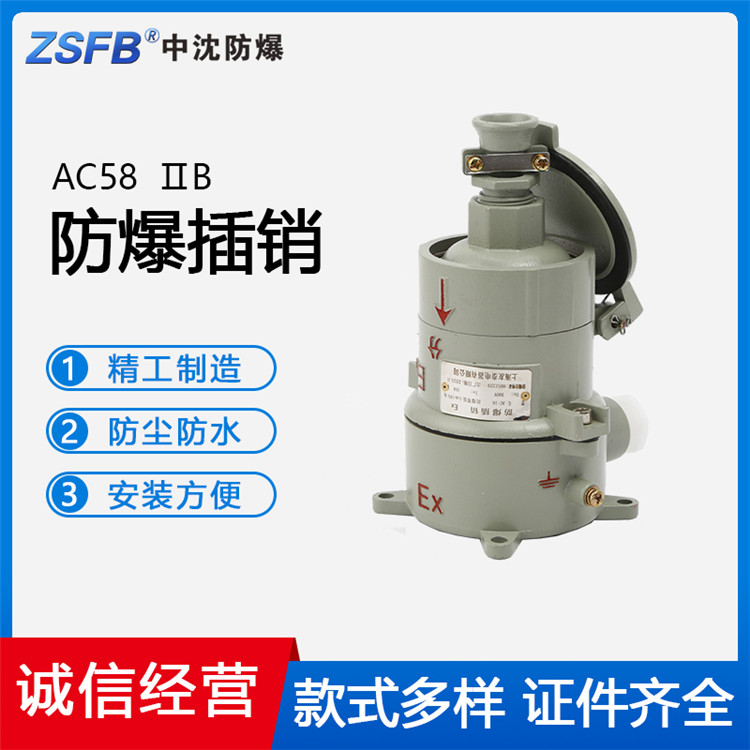 廠(chǎng)家批發(fā)AC58防爆插銷(xiāo)220V\/380V三芯四芯五芯工業(yè)插座