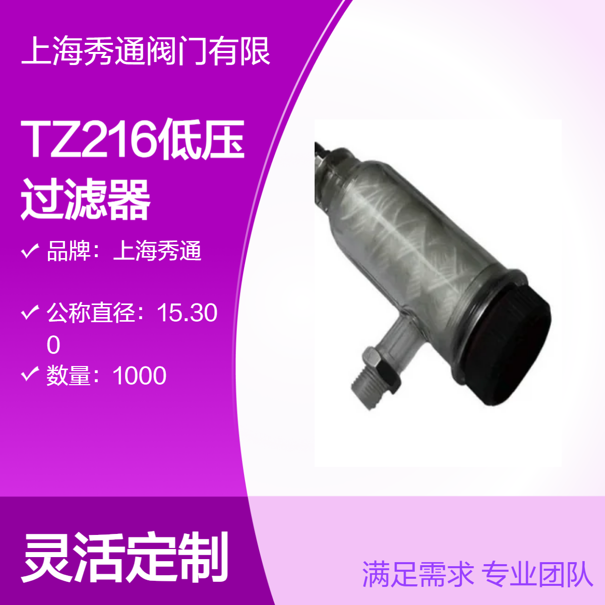 TZ216低压过滤器电厂水用过滤阀TZ216A电厂专用有机玻璃过滤装置