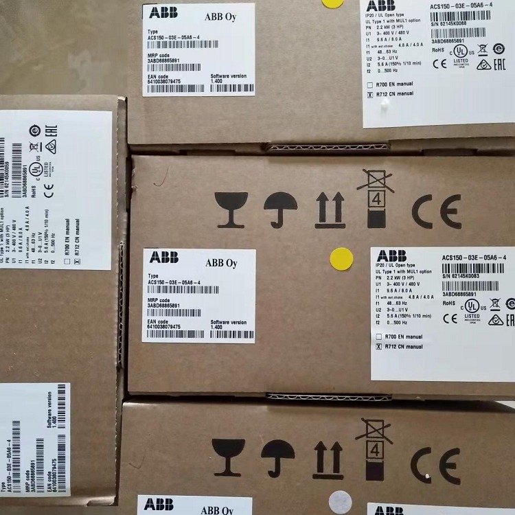 ABB化工厂脱硝设备三相5.5KW变频器ACS510-01-012A-4