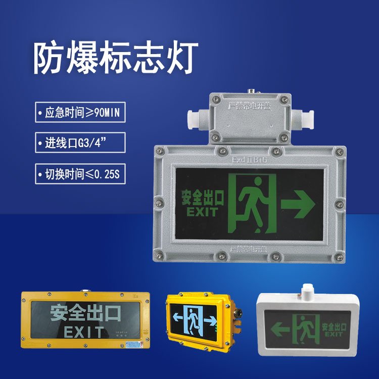 led防爆标志灯BXE8400应急疏散指示灯消防BYY安全出口灯亚熙