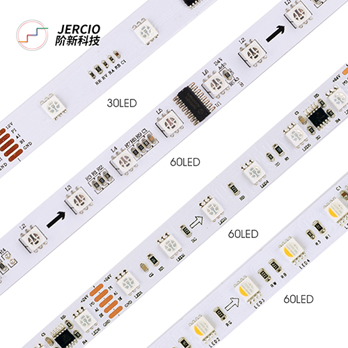 DMX512灯条24V一米10段60灯3D灯条跑马流水幻彩灯带可编程