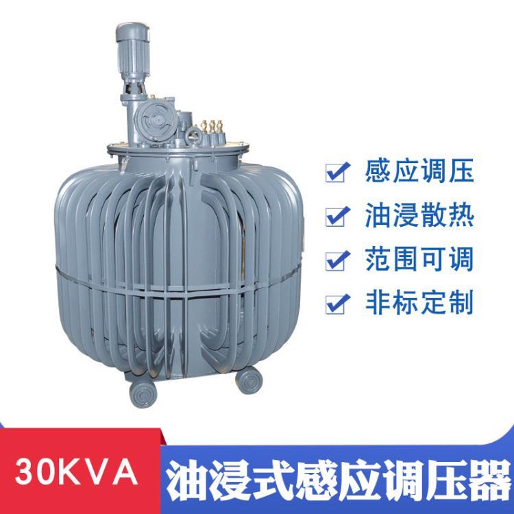 TSJA-30KVA油浸式感应调压器0-450V可调三相自动变压器调速调温