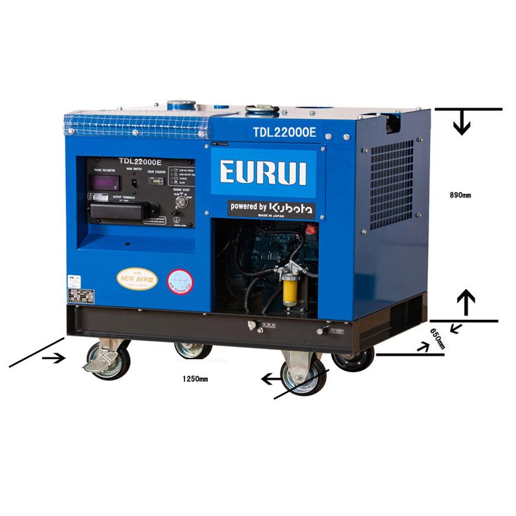 博睿辰翔东洋柴油17.5KW单相发电机TDL22000E型号