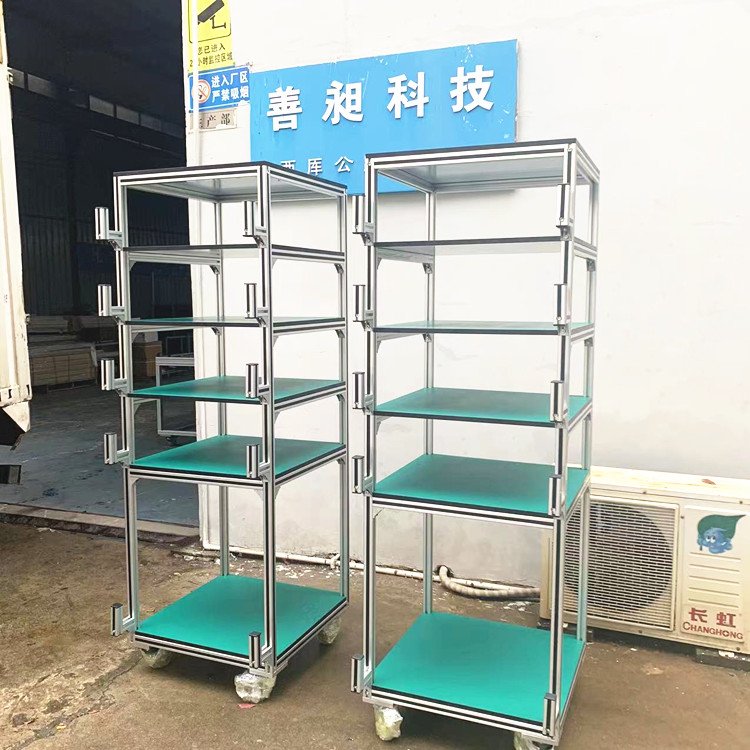 零件置物展示架非标铝型材拼装多层小推车订做工具物料车