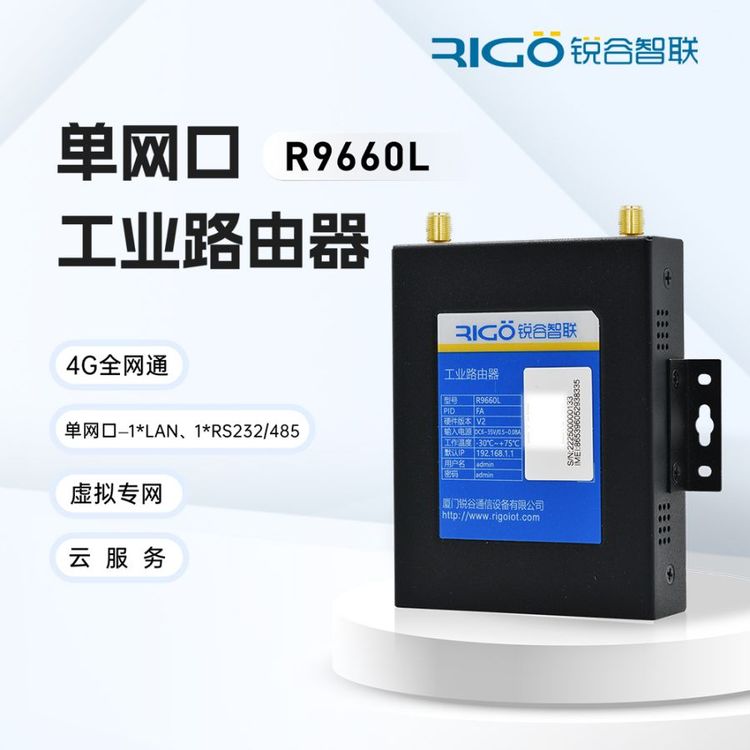 4g工业路由器无线WiFi插卡全网通cpe单口PLC远程485\/232串口R9660L