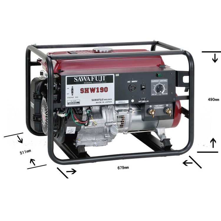 原装整机进口本田系列发电电焊机泽藤本田汽油SHW190HB