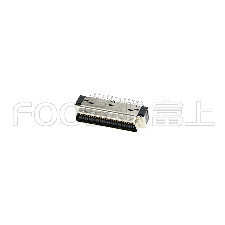 FOOSNMDR连接器,同3M10350-52F0-008,SCSI50P卡钩按键式插头