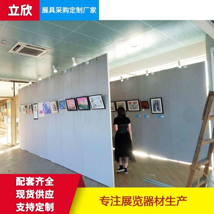 博物館無縫書畫展板立欣無縫藝術(shù)板墻廠家活動八棱柱宣傳展板