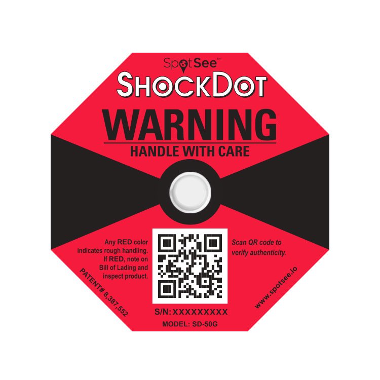 ShockDot防震标签升级版货运监测原装正品防震撞防震动冲击指示器