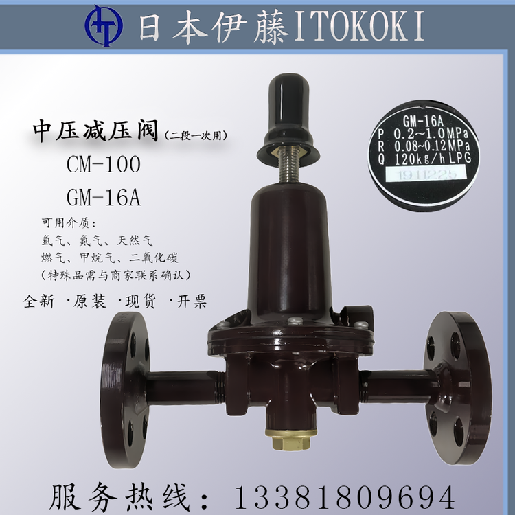 天然气减压阀CM-100日本ITOKOKI伊藤燃气调压器GM-16A甲烷气可用