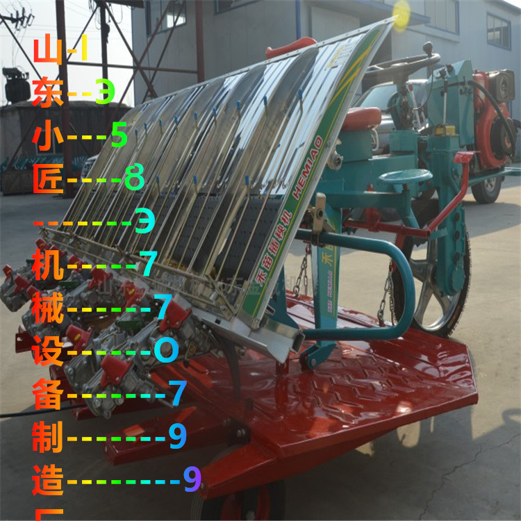 4行汽油機水稻植機視頻全自動高速6行乘坐式插秧機圖片