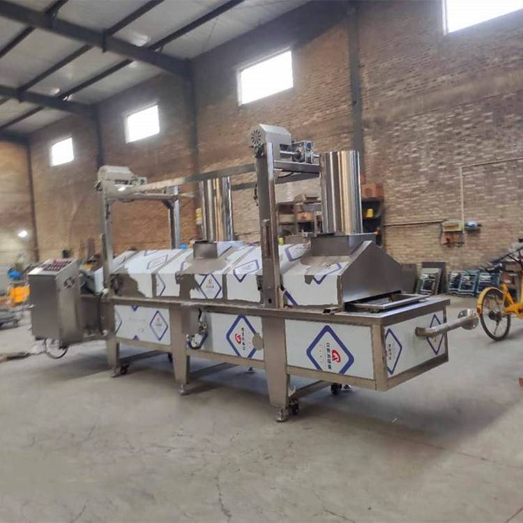 不锈钢圆形搅拌油炸机加工自动八角调味设备生产