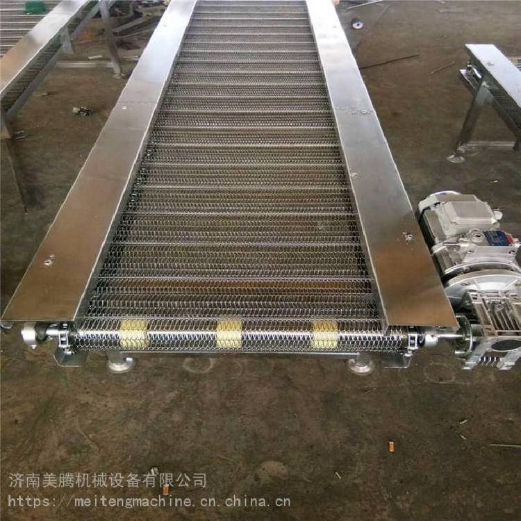 订做加工异形网带输送设备不锈钢冷却提升机生产