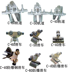 滑触线 电缆滑车 C型钢滑车 工字钢滑车(图)