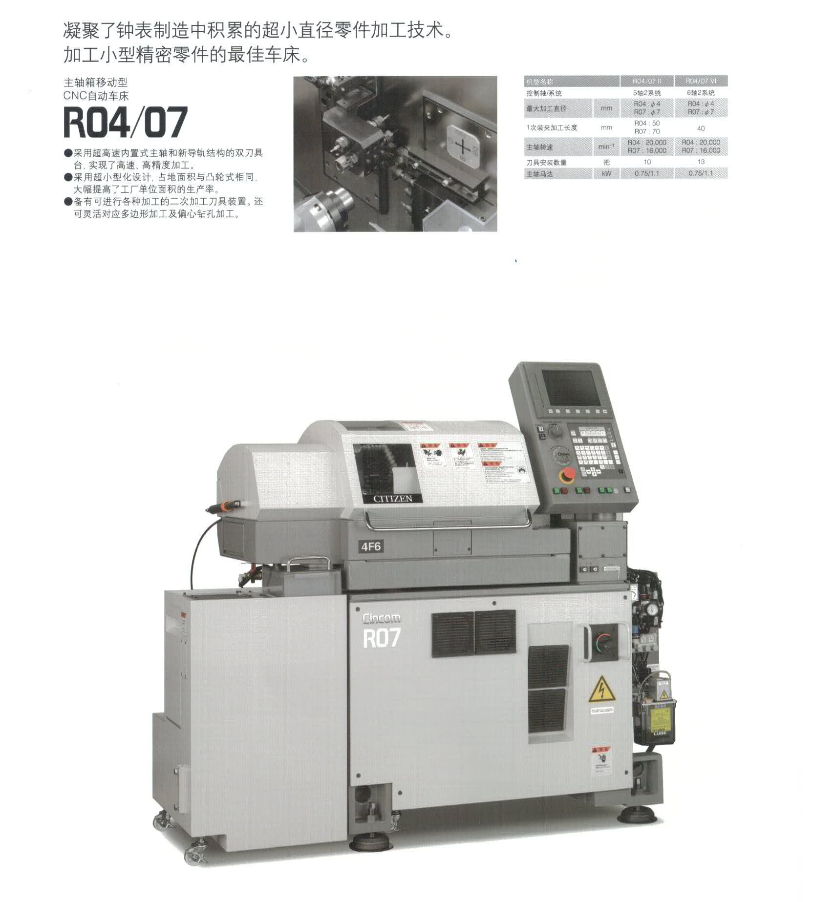 西铁城机床R06机床R04走心机