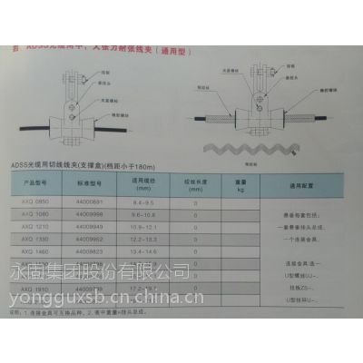 固牌 光缆用大张力耐张线夹axq 1210 永固集团股份有限公司