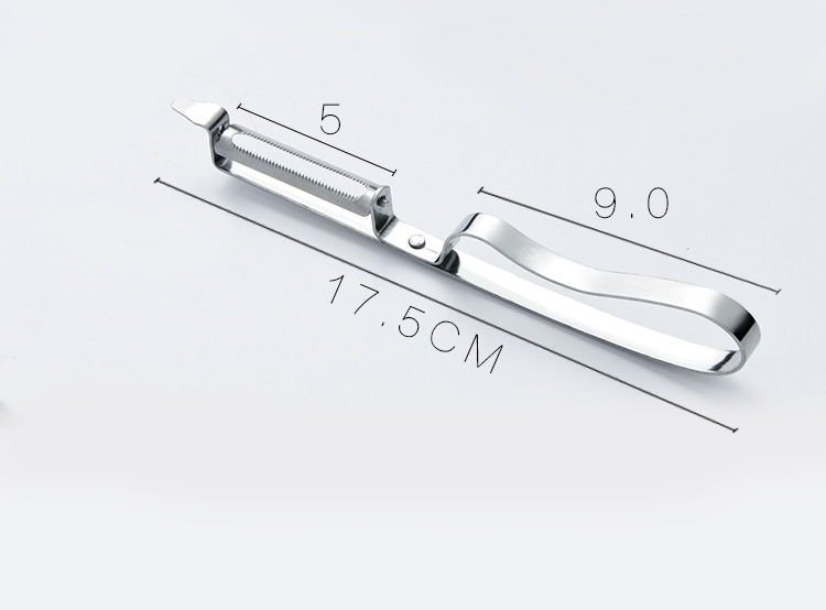 不锈钢多功能削皮器套装 跑江湖水果削皮刀两件套 锋利瓜果刨丝器示例图7