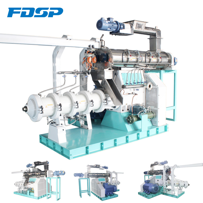 Floating Fish Feed Extruder Double Screw Extruding Machine