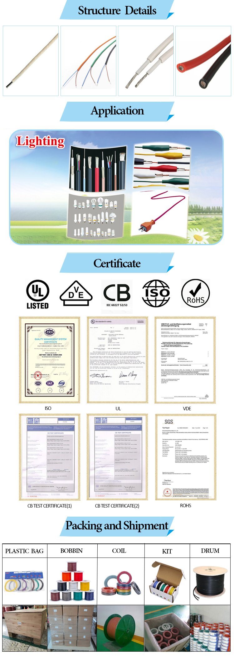 Halogen Free XLPE Copper Wire UL3266 Awm Hook up Wire Electric Wire and Cable pictures & photos