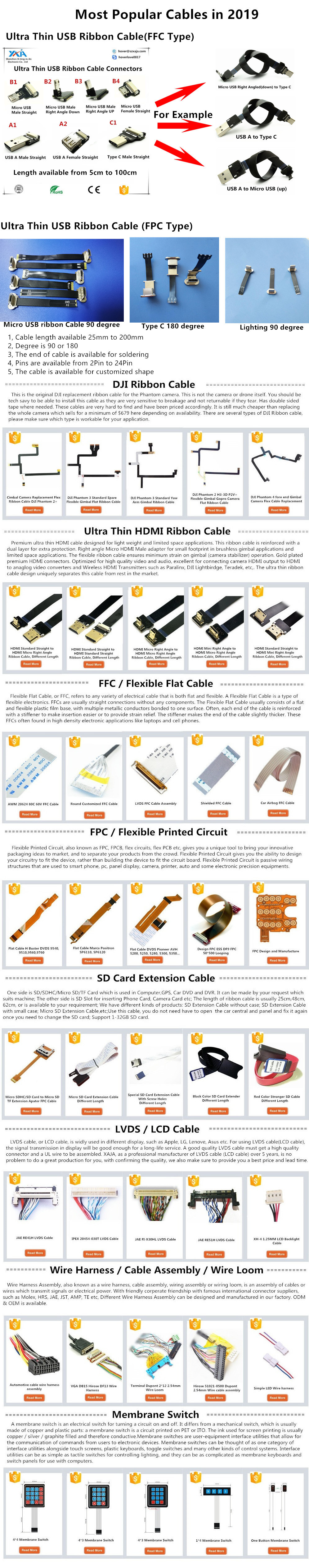 Xaja 1mm Pitch FFC Cable Flex Flat Cable Asus Ribbon Cable pictures & photos