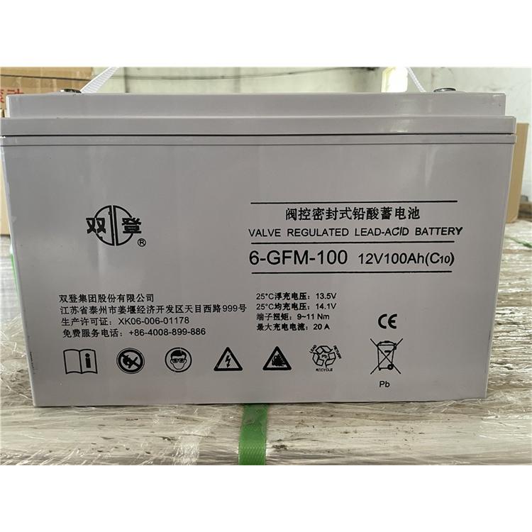 双登蓄电池6-GFM-100铅酸免维护12V100AH机房UPS电源通信储能专用