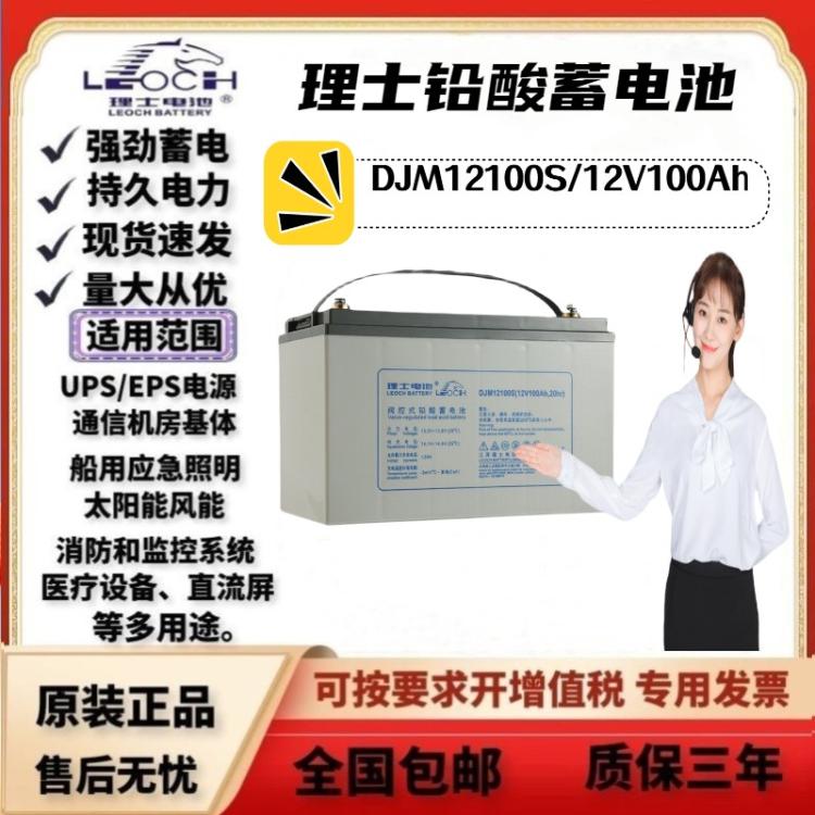 理士蓄电池DJM12100铅酸免维护12V100AH直流屏 UPS/EPS电源专用