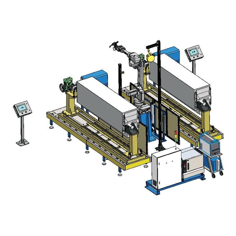 广州创研爆款双工位移载型充气柜机器人焊接系统 厂家直营