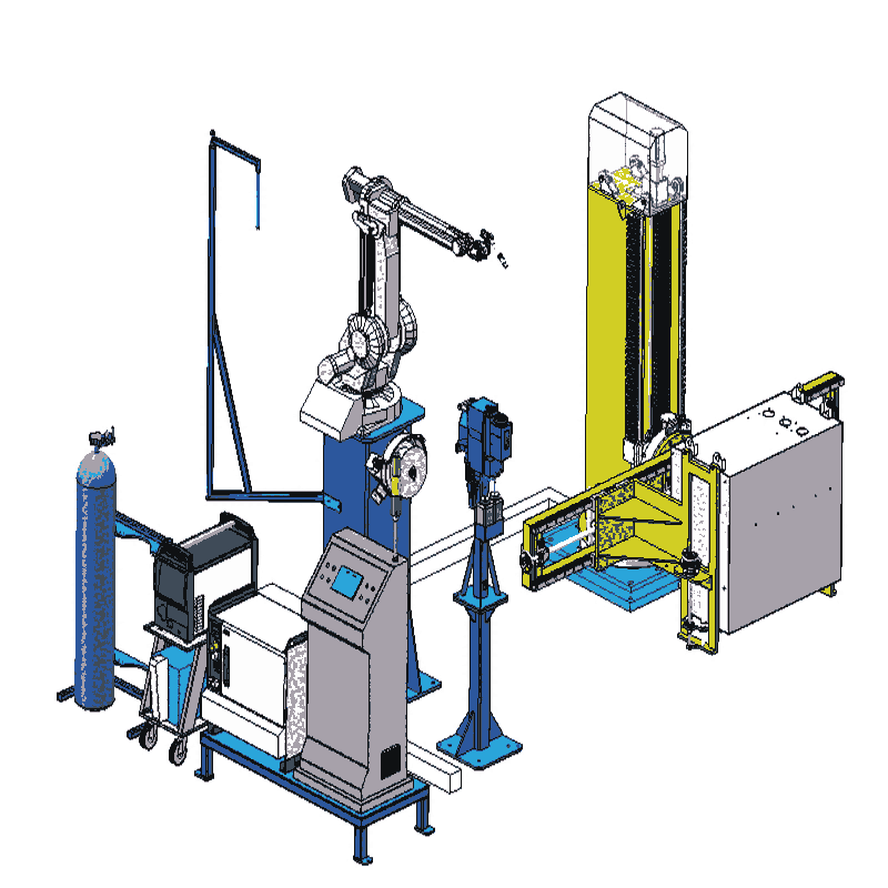 威胜电气认证服务商 立式升降型充气柜机器人焊接系统 创研智造
