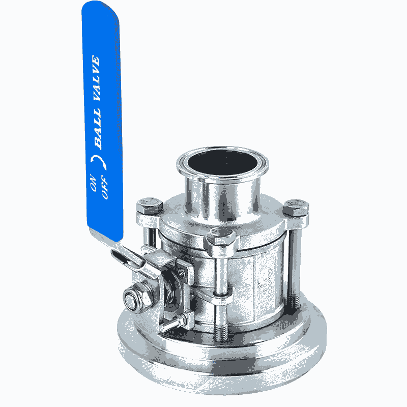宏丰管件 卫生食品级 三片式全包无滞留罐底球阀
