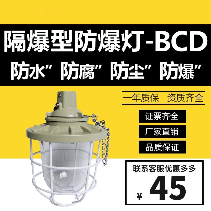 BCD-100防爆灯仓库厂房led隔爆型100w加油站厨房专用吸顶工业照明灯灯罩A型