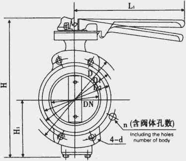 船用中心型手柄式手动蝶阀(GB/T3036-94 A型) 上海铨精直供