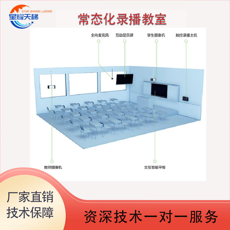 常态化录播教室互动教学师生特写高清录制图像追踪课程录制设备