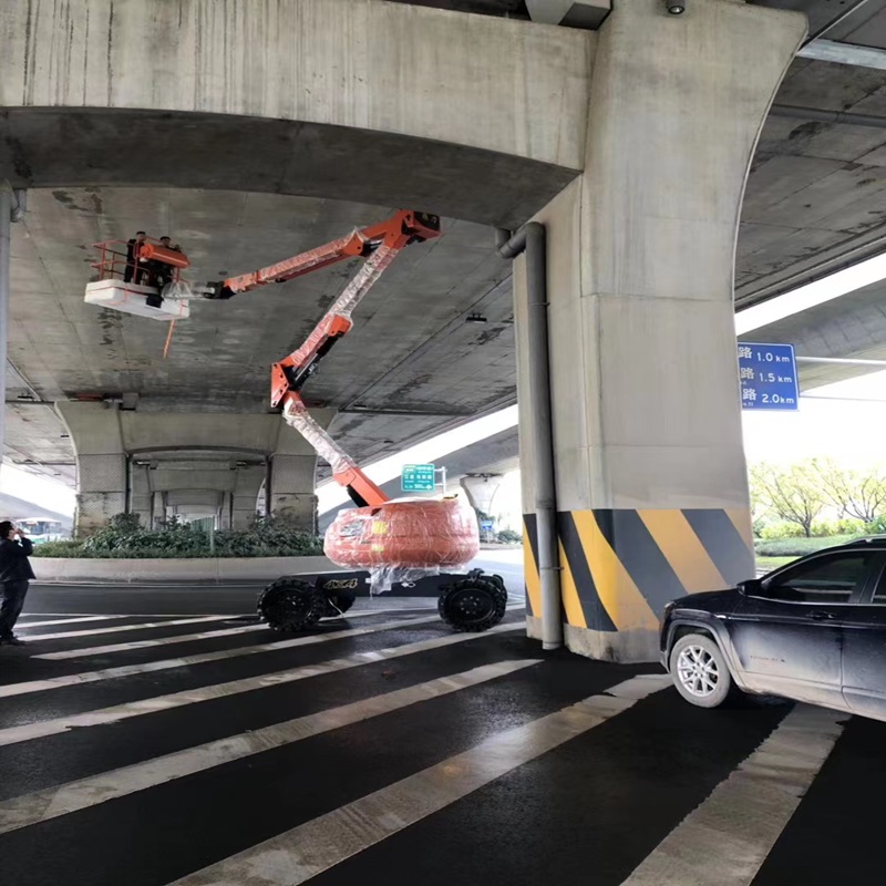 黄冈浠水高空车出租 鼎力18米自行走曲臂式升降车出租