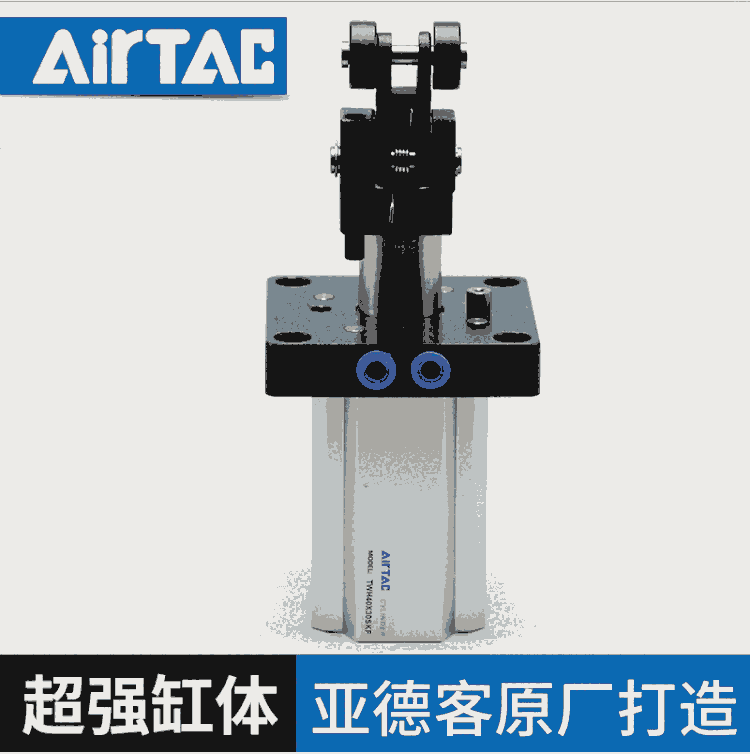 AirTAC亚德客TWH/TWM阻挡气缸TWH50X30SK杠杆式滚轮阻挡方式，配有自锁装置加粗活塞