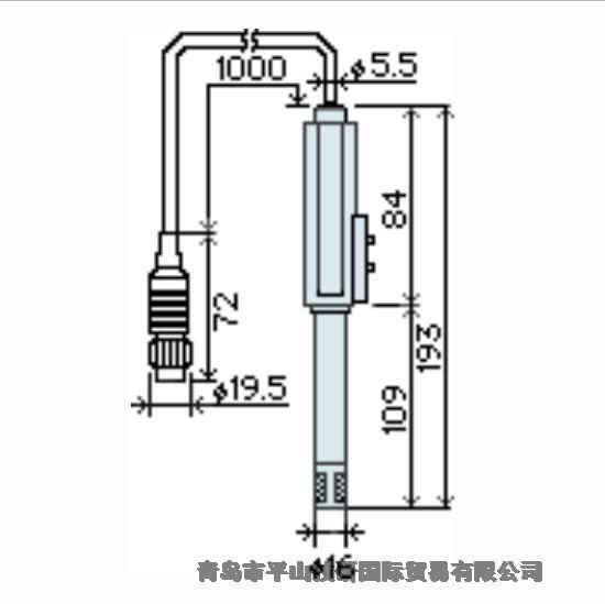 DKK东亚电波HM-40P用电极F-2021游离氟电极探头