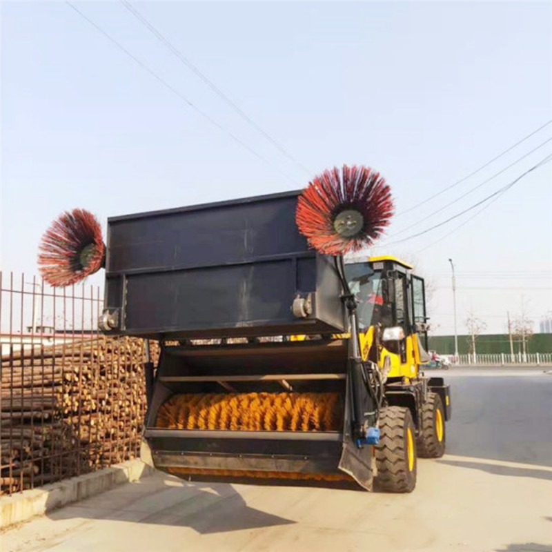 出口各种型号铲车清扫器 大型建筑清理路面扫地车 一机两用更换方便