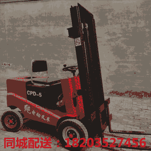 送貨#江西撫州 手扶站立式堆高車倉(cāng)庫(kù)貨物搬運(yùn)叉車 河南