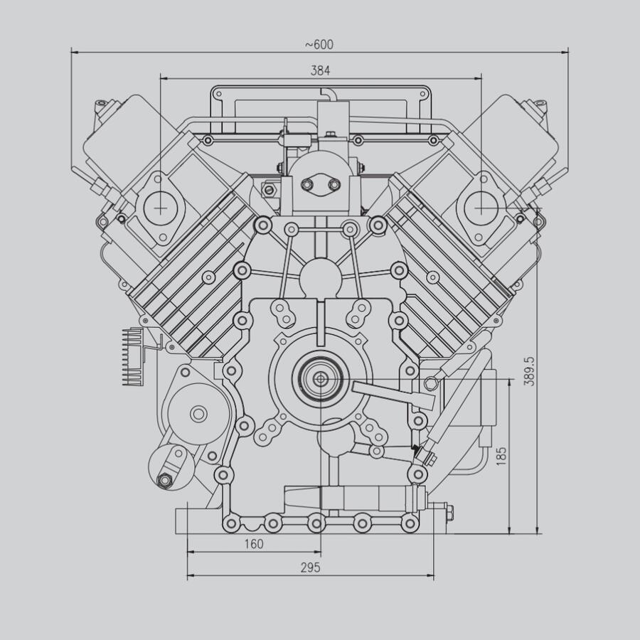 2V105F double cylinder air-cooled diesel engine 31hp air-cooled diesel engine pictures & photos