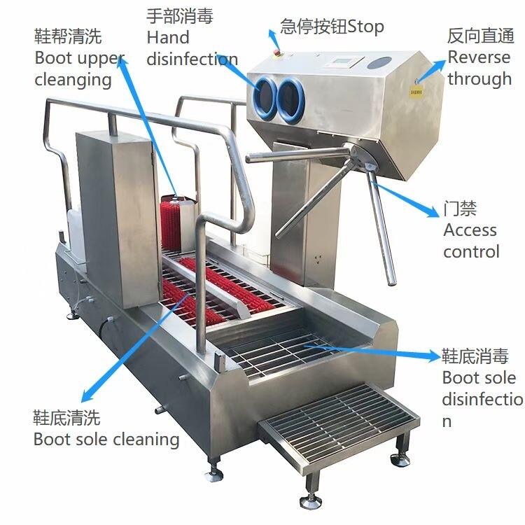 山东科迈尔全自动智能洗靴机洗消门禁一体机