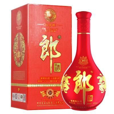 重庆郎酒 10年红花郎53度酱香型白酒500ml