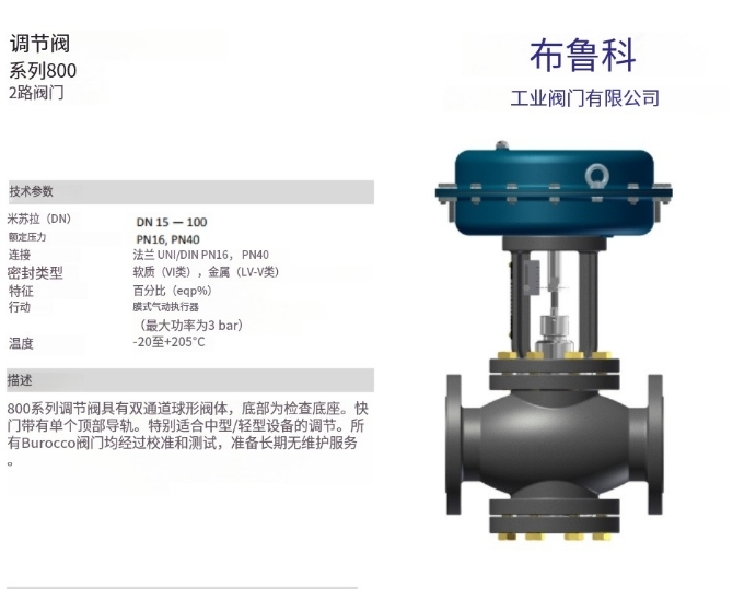 Burocco 800中轻型双向气球调节阀意大利进口