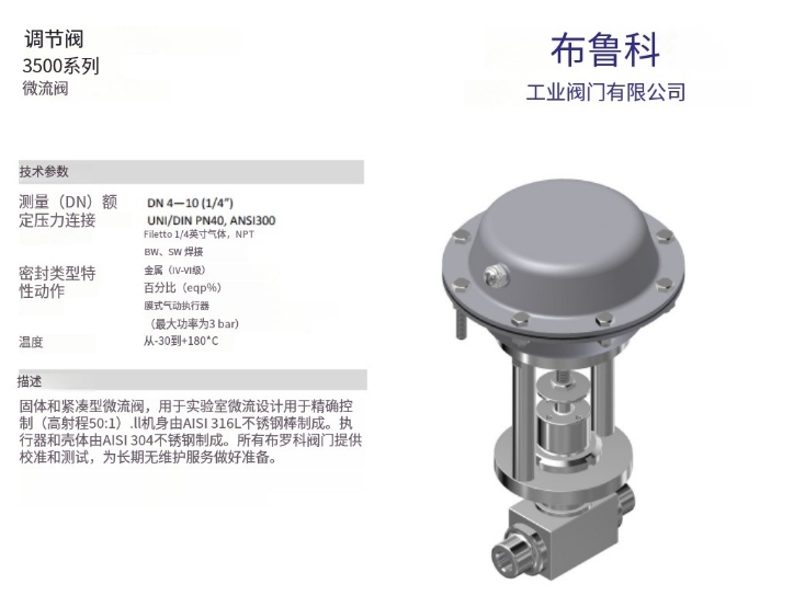 Burocco 3500 系列微流閥門意大利原廠