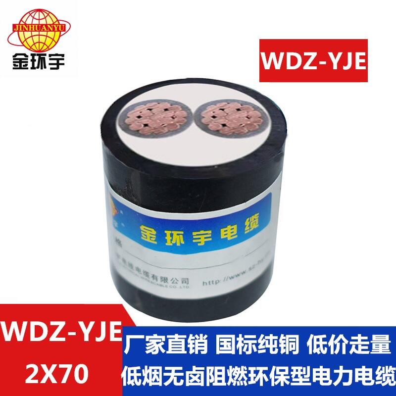 金环宇 铜芯电力电缆厂家 批发 低烟无卤电缆WDZ-YJE2X70