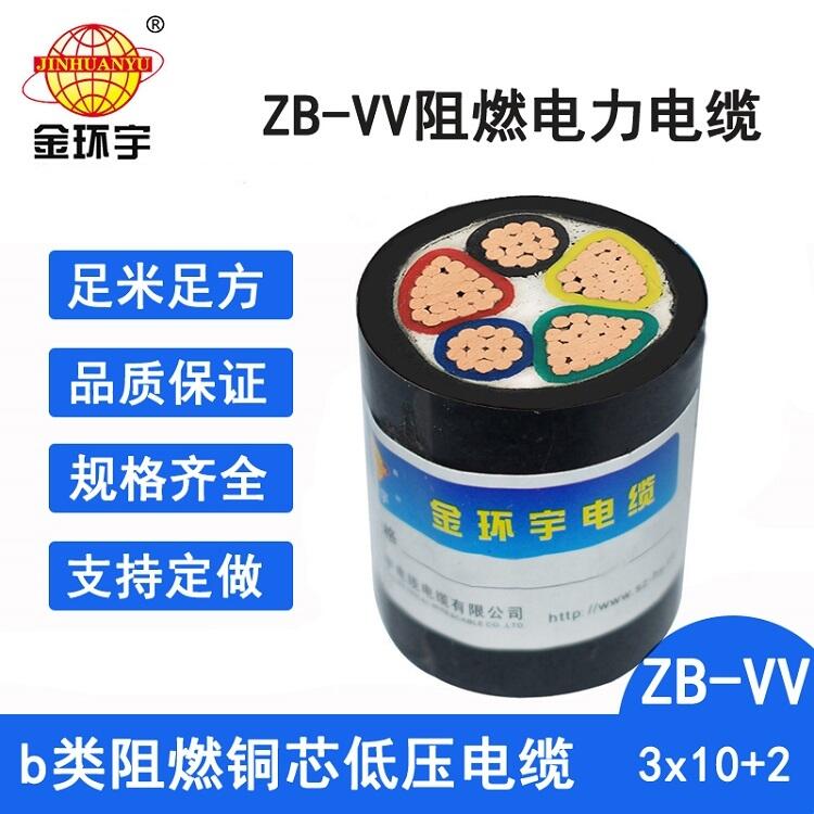 金环宇电线电缆 b类阻燃vv电缆ZB-VV 3X10+2X6平方 深圳vv电缆