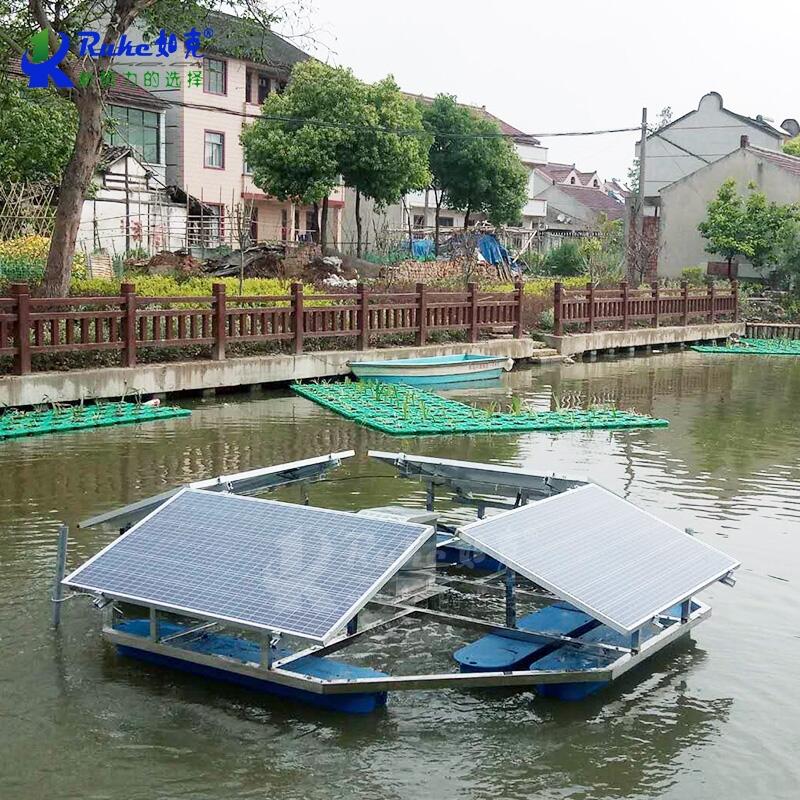 太阳能河道解层式增氧曝气机 储能式增氧曝气设备 水体黑臭河治理