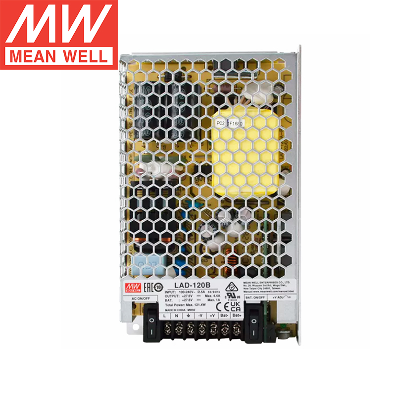 明纬（MEANWELL）LAD-120B 安控消防电源具UPS功能120W 27.6V内置电池充电