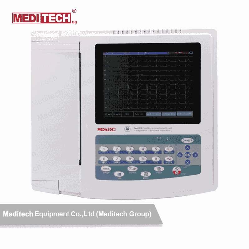 麦迪特国产 12通道心电图机 病房彩色屏心电图机 触屏监护