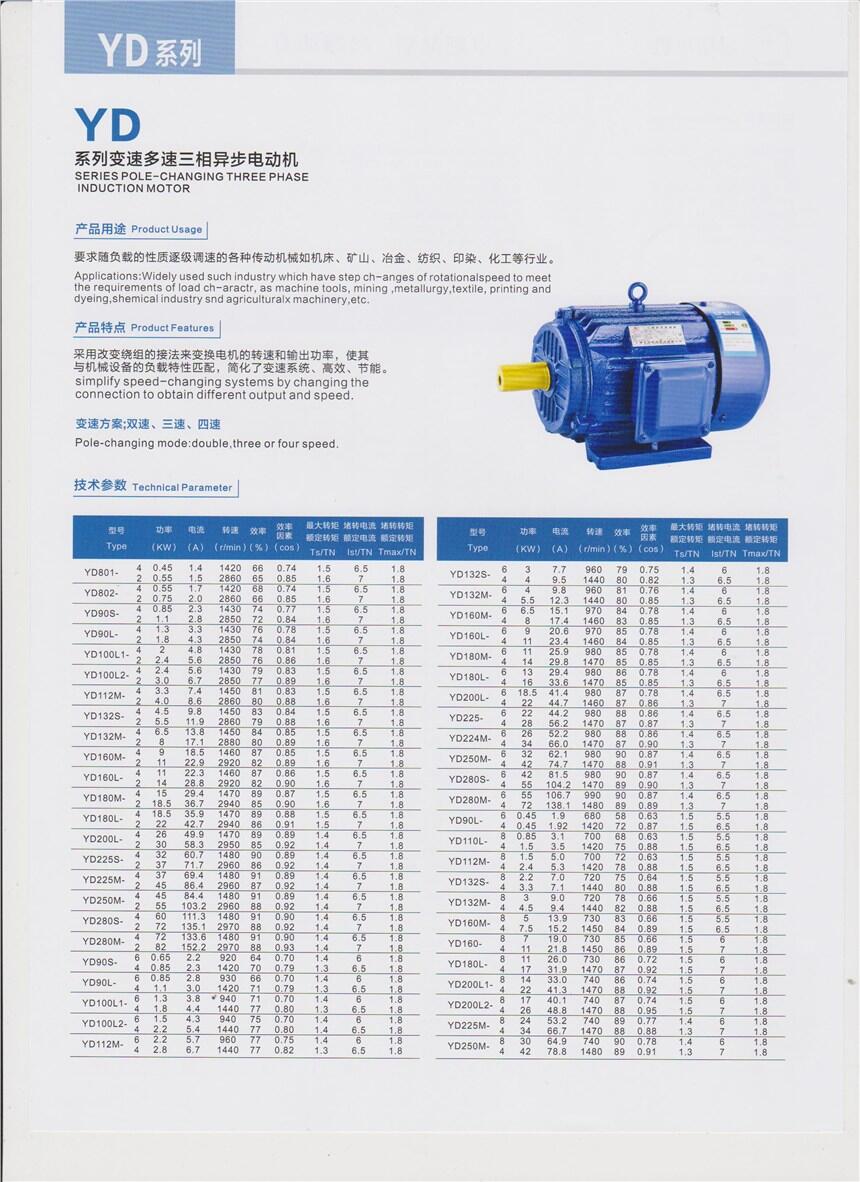 電機參數qad系列變級多速三相異步電動機是qa系列電機的電氣派生產品