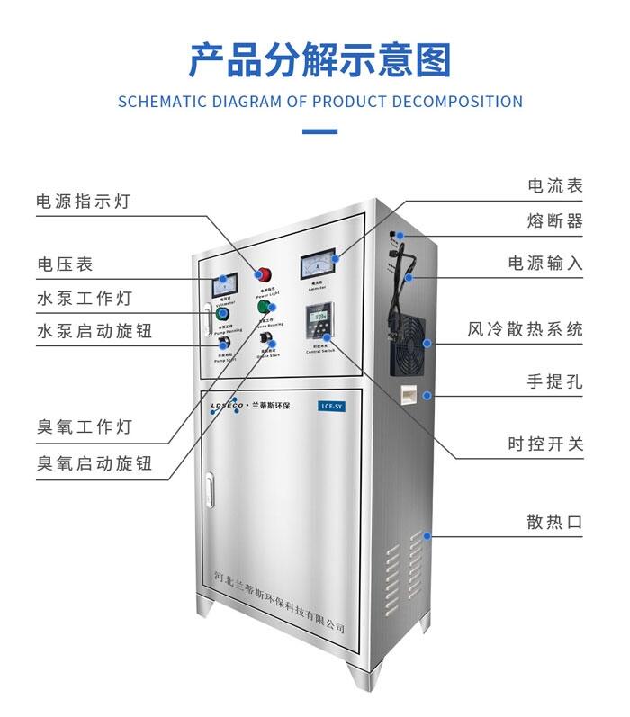 兰蒂斯臭氧发生器 高层供水消毒工业循环水净化臭氧水一体机